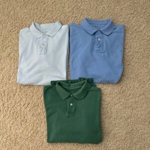 3x J.Crew Slim Fit Pique Polo Shirts Men’s Medium Blue Green